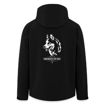 Husky Sibérien Maman Chien Chien Wilsigns - Veste softshell homme en polyester recyclé Stanley/Stella - noir - Dos - AI Model Male 185 light (185cm)