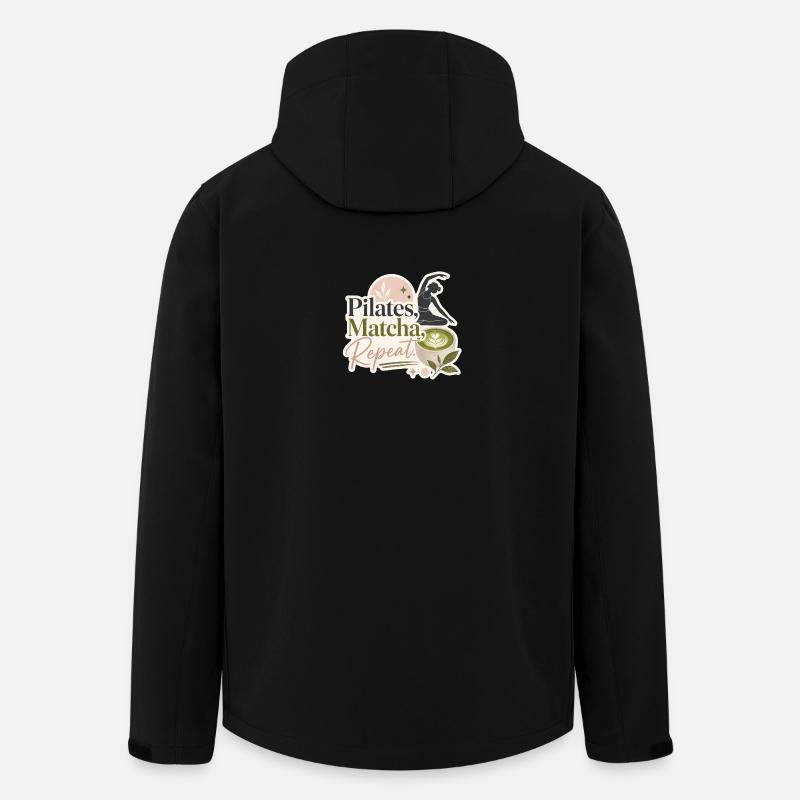 Pilates - Matcha - Répéter - Veste softshell homme en polyester recyclé Stanley/Stella - noir
