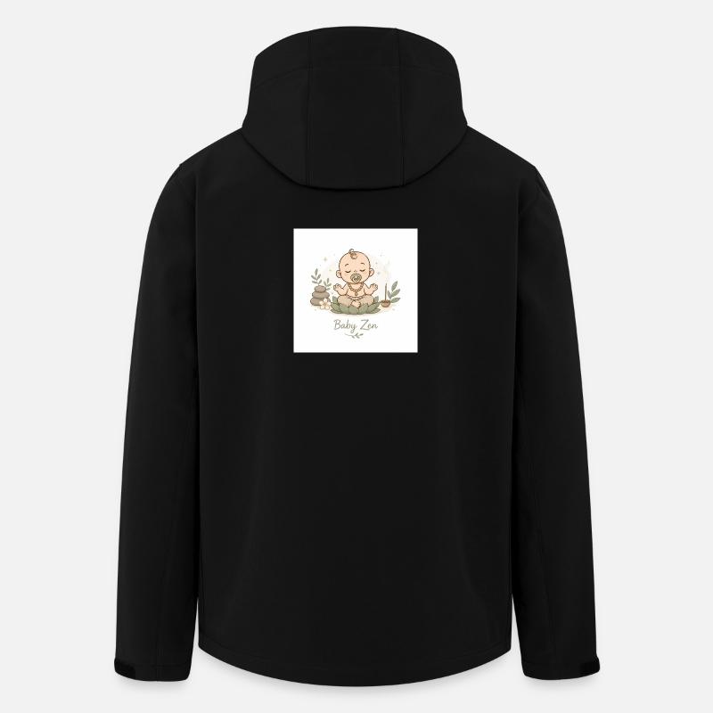 Pacific Zen Baby - Recycelte Männer Softshell-Jacke von Stanley/Stella - Schwarz