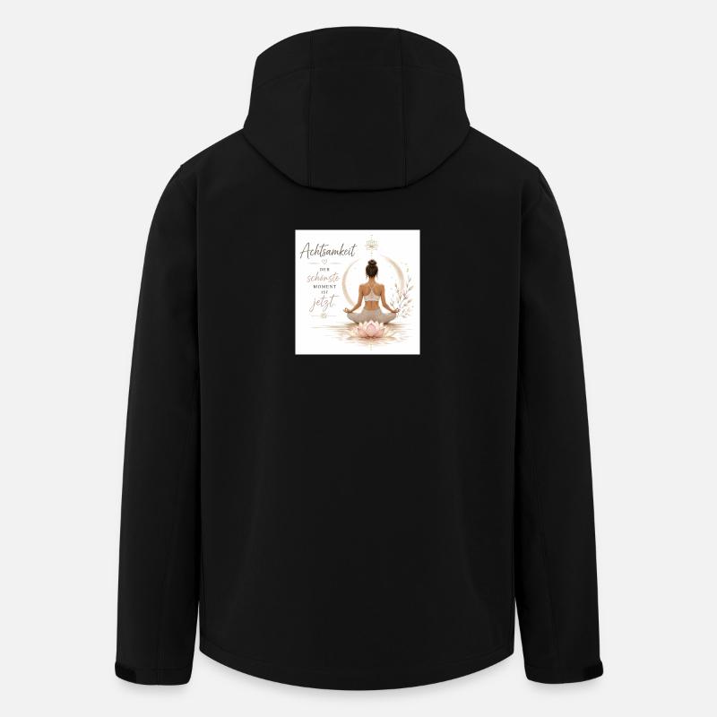 Achtsamkeit Jetzt Meditationslotus - Recycelte Männer Softshell-Jacke von Stanley/Stella - Schwarz