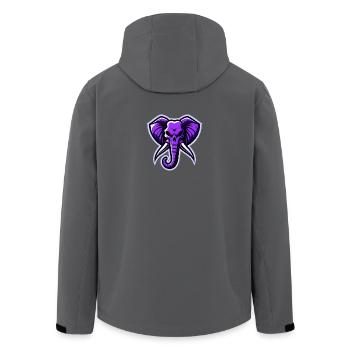 Logo de l’éléphant violet - Veste softshell homme en polyester recyclé Stanley/Stella - noir - Dos - AI Model Male 185 light (185cm)