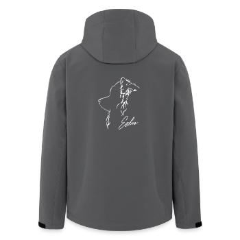 American Eskimo Dog Eskie Profile Dogs Wilsigns - Men’s Recycled Softshell Jacket by Stanley/Stella - black - Back - AI Model Male 185 light (185cm)
