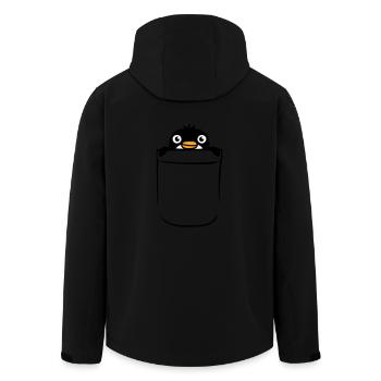 Petit pingouin dans la poitrine poche sac chemise - Veste softshell homme en polyester recyclé Stanley/Stella - noir - Dos - AI Model Male 185 light (185cm)