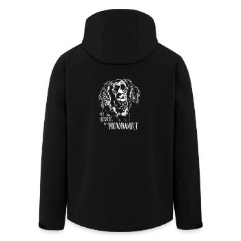 Loved by a Hovawart Dog Dog Saying Wilsigns - Men’s Recycled Softshell Jacket by Stanley/Stella - black - Back - AI Model Male 185 light (185cm)