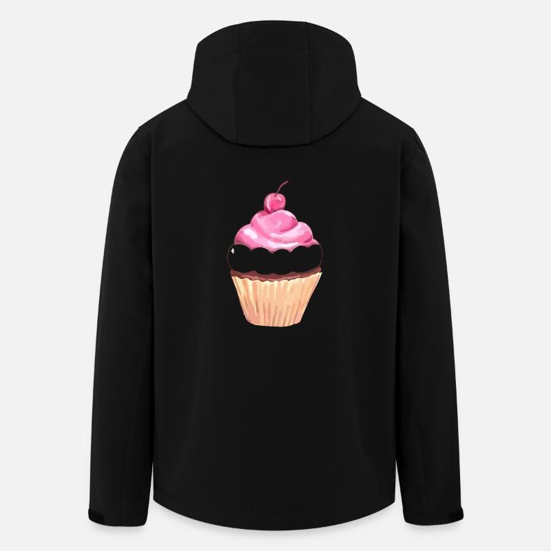 Cupcake Love Kirsche - Recycelte Männer Softshell-Jacke von Stanley/Stella - Schwarz