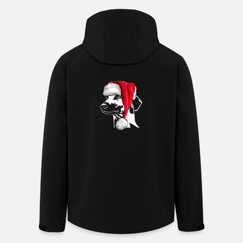 Santa SLOUGHI Weihnachten Hunde Windhund Wilsigns - Recycelte Männer Softshell-Jacke von Stanley/Stella - Schwarz