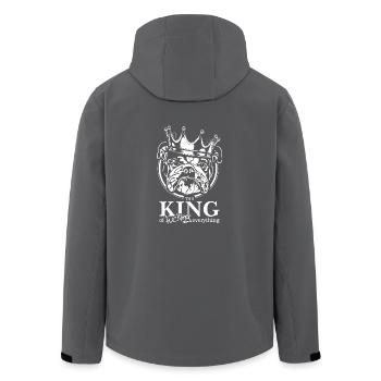 DEUTSCH BULLDOG Roi de tout Chiens Wilsigns - Veste softshell homme en polyester recyclé Stanley/Stella - charbon - Dos - AI Model Male 185 light (185cm)