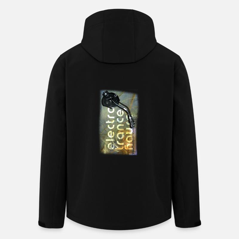 maison electro trance - Veste softshell homme en polyester recyclé Stanley/Stella - noir
