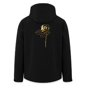Rose in Gold - Recycelte Männer Softshell-Jacke von Stanley/Stella - Schwarz - Hinten - AI Model Male 185 light (185cm)