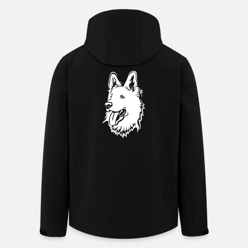 Schweizer Schäferhund Kopf "Black Edition" - Recycelte Männer Softshell-Jacke von Stanley/Stella - Schwarz