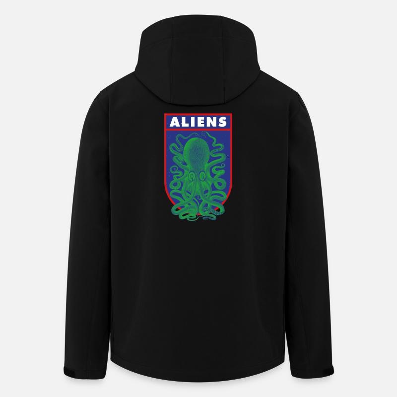 Oktopus-Aliens - Recycelte Männer Softshell-Jacke von Stanley/Stella - Schwarz