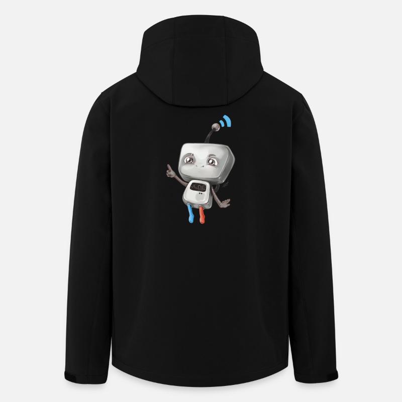 Petit robot - Veste softshell homme en polyester recyclé Discoverer Stanley/Stella - noir