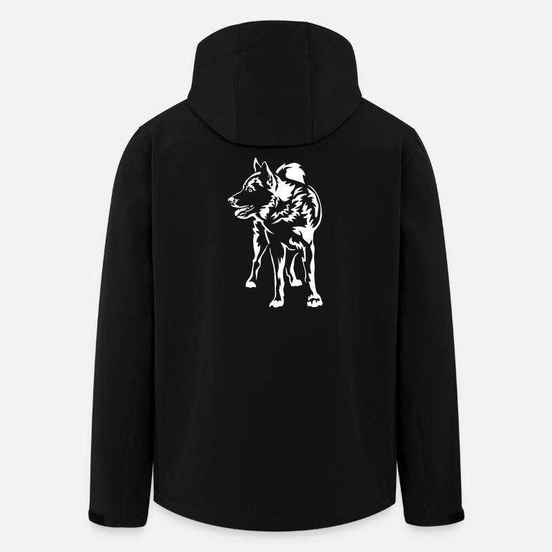 Norwegischer Elchhund "Black Edition" - Recycelte Männer Softshell-Jacke von Stanley/Stella - Schwarz