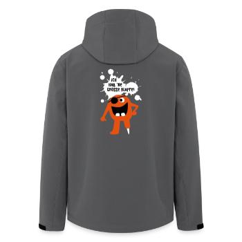 Monster große Klappe Großmaul Comic coole Quotes - Recycelte Männer Softshell-Jacke von Stanley/Stella - Anthrazit - Hinten - AI Model Male 185 light (185cm)