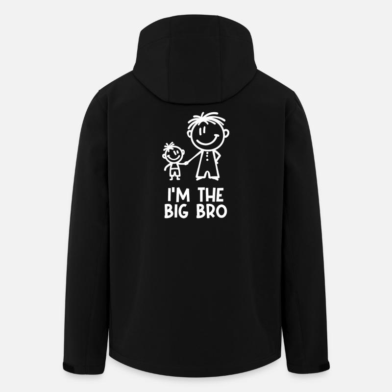 Großer Bruder Statement Bro Geschwisterliebe - Recycelte Männer Softshell-Jacke von Stanley/Stella - Schwarz
