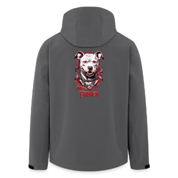 Dog breed pit bulls, dog father - Men’s Recycled Softshell Jacket by Stanley/Stella - black - Back - AI Model Male 185 light (185cm)