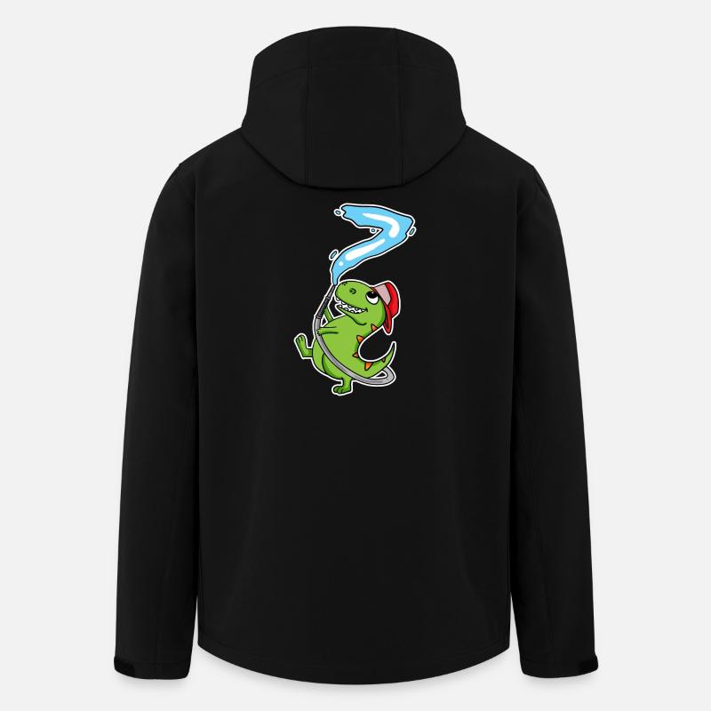 7th Birthday Dinosaur - Men’s Recycled Softshell Jacket by Stanley/Stella - black
