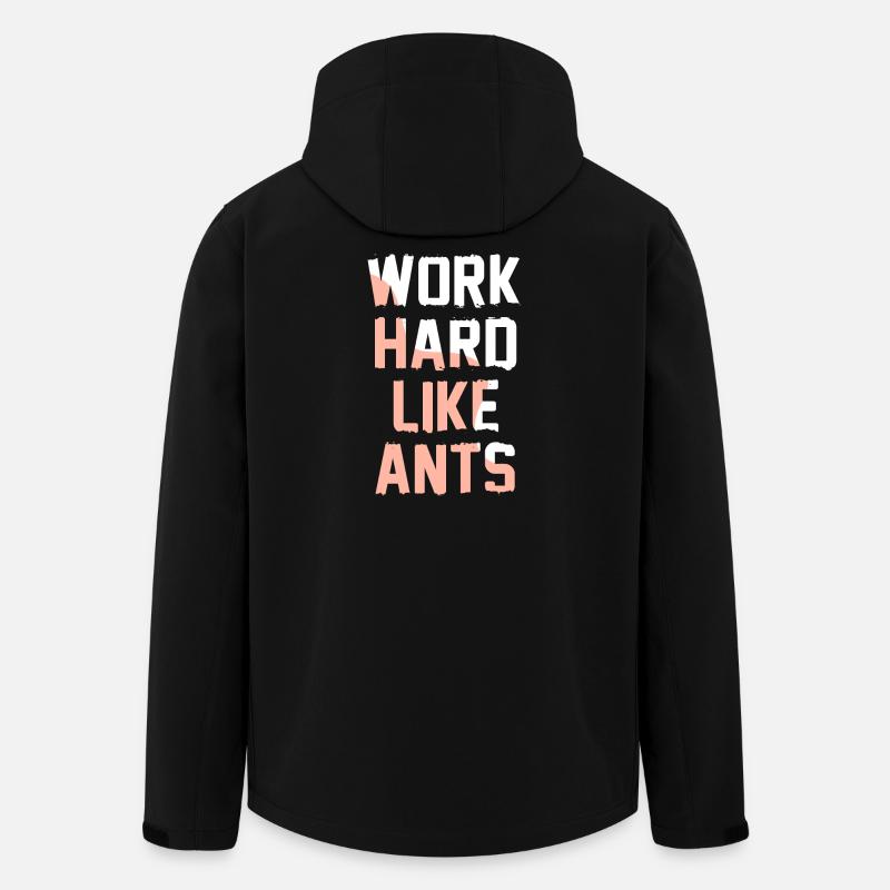 Work Hard Like Ants - Recycelte Männer Softshell-Jacke von Stanley/Stella - Schwarz
