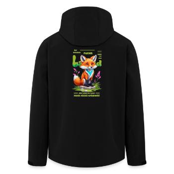 Der schlaue Fuchs vom Land - Recycelte Männer Softshell-Jacke von Stanley/Stella - Schwarz - Hinten - AI Model Male 185 light (185cm)