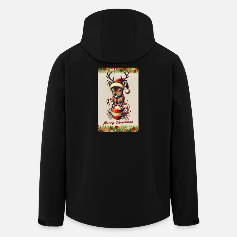 Christmas venison with hot chocolate - Men’s Recycled Softshell Jacket by Stanley/Stella - black