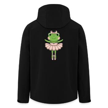 Ballettfrosch im rosa Tutu - Recycelte Männer Softshell-Jacke von Stanley/Stella - Schwarz - Hinten - AI Model Male 185 light (185cm)