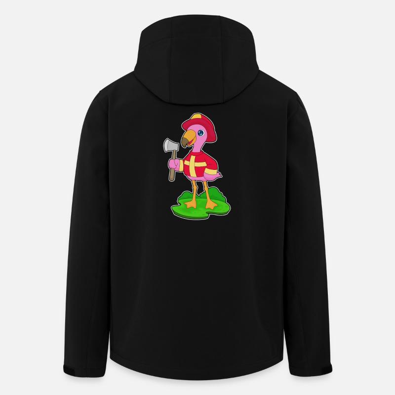 Hache de pompier Flamingo - Veste softshell homme en polyester recyclé Stanley/Stella - noir