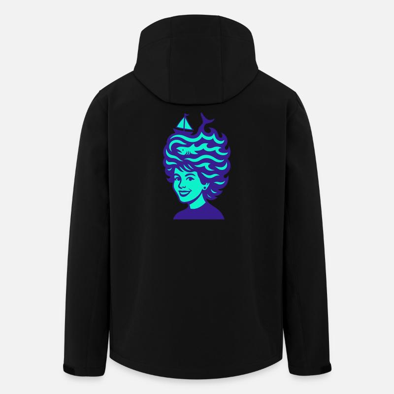 Sea Hair! - Recycelte Männer Softshell-Jacke von Stanley/Stella - Schwarz