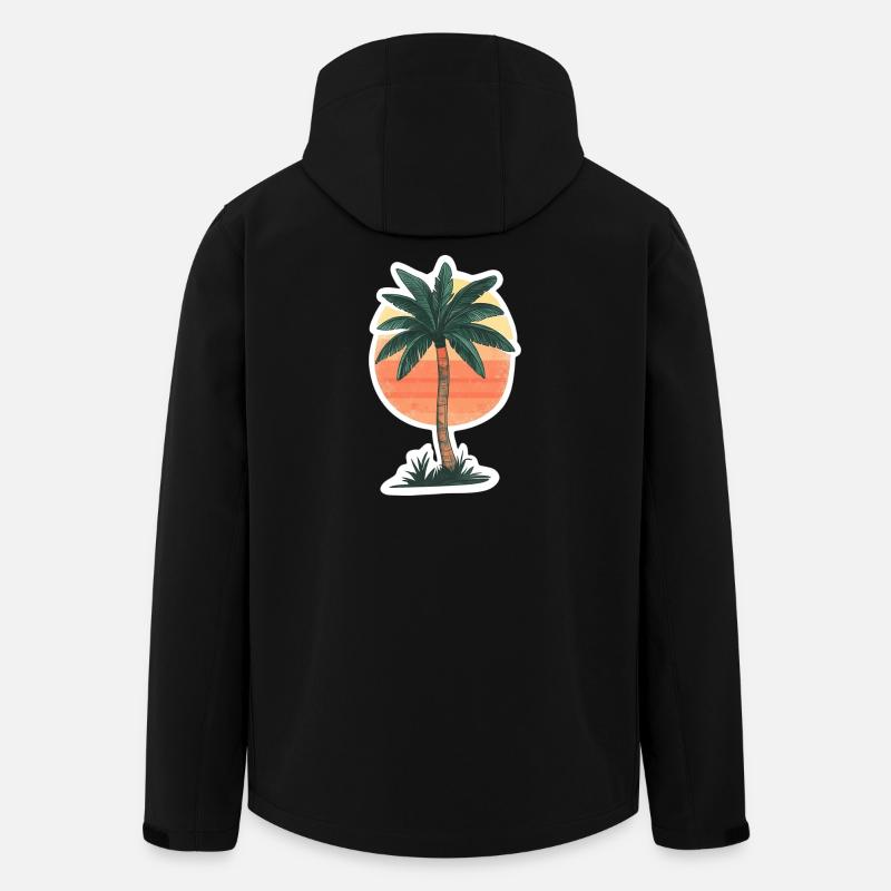 Palmier - Veste softshell homme en polyester recyclé Stanley/Stella - noir