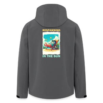 Gaming Konsole am Strand im Sonnenlicht - Recycelte Männer Softshell-Jacke von Stanley/Stella - Schwarz - Hinten - AI Model Male 185 light (185cm)
