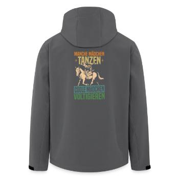 Coole Mädchen Voltigieren Pferd Reiten - Recycelte Männer Softshell-Jacke von Stanley/Stella - Schwarz - Hinten - AI Model Male 185 light (185cm)