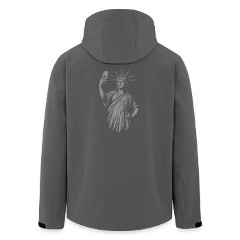 Statue de la Liberté Selfie Portrait cadeau - Veste softshell homme en polyester recyclé Stanley/Stella - noir - Dos - AI Model Male 185 light (185cm)