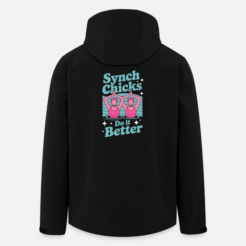 Synchronschwimmen Kunstschwimmen Wassersport - Recycelte Männer Softshell-Jacke von Stanley/Stella - Schwarz