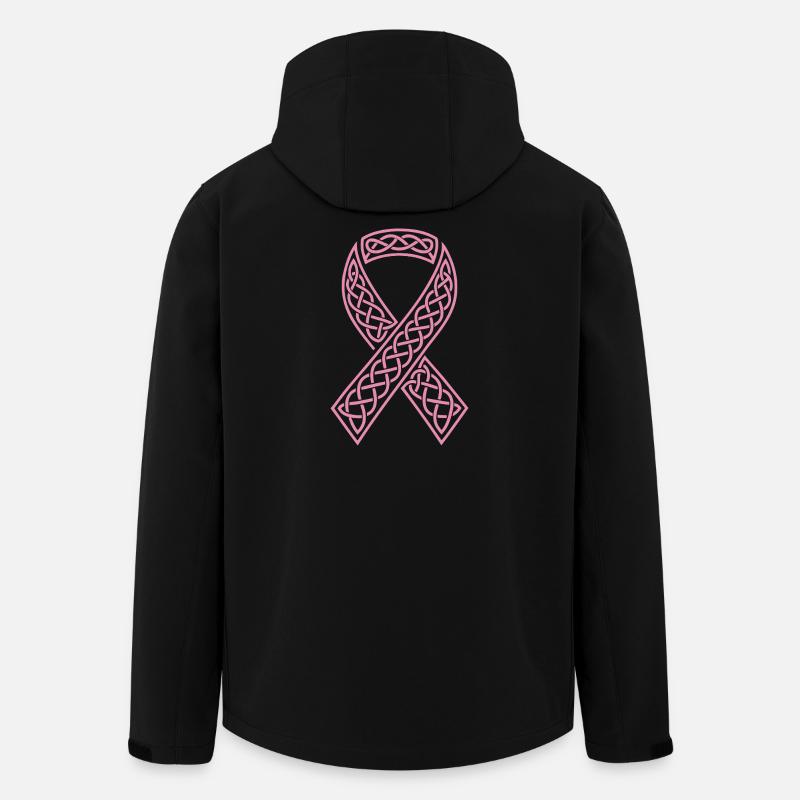 Rosa keltisches Band mit Schleife - Recycelte Männer Softshell-Jacke von Stanley/Stella - Schwarz