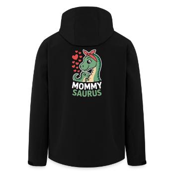 Mommy Saurus Dinosaur Mom Heart Love Mother's Day - Men’s Recycled Softshell Jacket by Stanley/Stella - black - Back - AI Model Male 185 light (185cm)