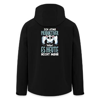 Je respire – il n’y a pas plus de productivité aujourd’hui - Veste softshell homme en polyester recyclé Stanley/Stella - noir - Dos - AI Model Male 185 light (185cm)