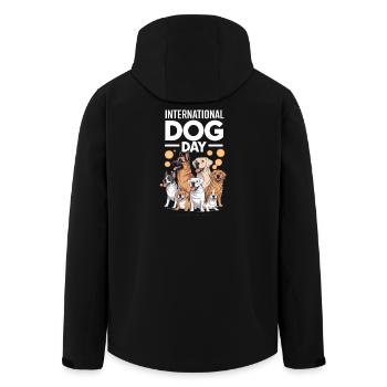 Célébrez la Journée internationale du chien avec style - Veste softshell homme en polyester recyclé Stanley/Stella - noir - Dos - AI Model Male 185 light (185cm)