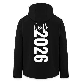 Geselle 2026 - Recycelte Männer Softshell-Jacke von Stanley/Stella - Schwarz - Hinten - AI Model Male 185 light (185cm)