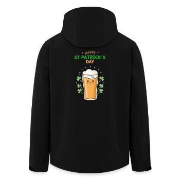 Frohes St. Patrick's Day Bier - Recycelte Männer Softshell-Jacke von Stanley/Stella - Schwarz - Hinten - AI Model Male 185 light (185cm)