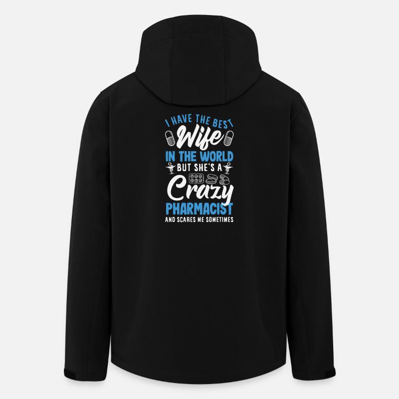 Ayez la meilleure épouse de pharmacien - Veste softshell homme en polyester recyclé Stanley/Stella - noir