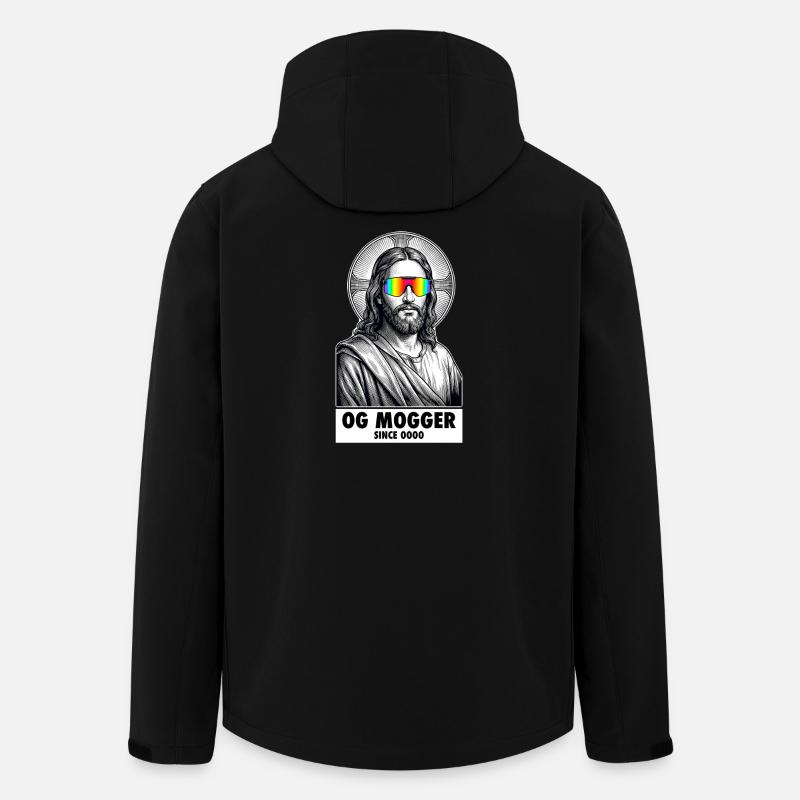Jésus original de Mogger - Funny Flex Meme - Veste softshell homme en polyester recyclé Stanley/Stella - noir
