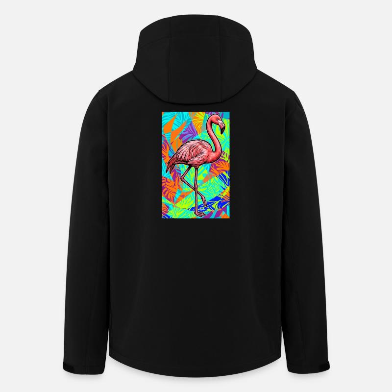 Flamingo - Recycelte Männer Softshell-Jacke von Stanley/Stella - Schwarz