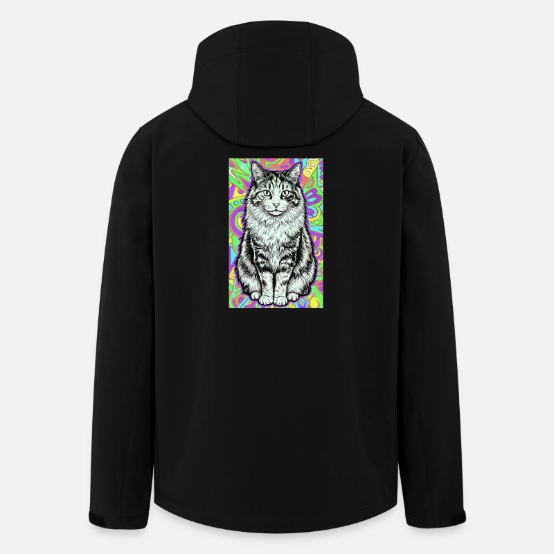 chat - Veste softshell homme en polyester recyclé Stanley/Stella - noir