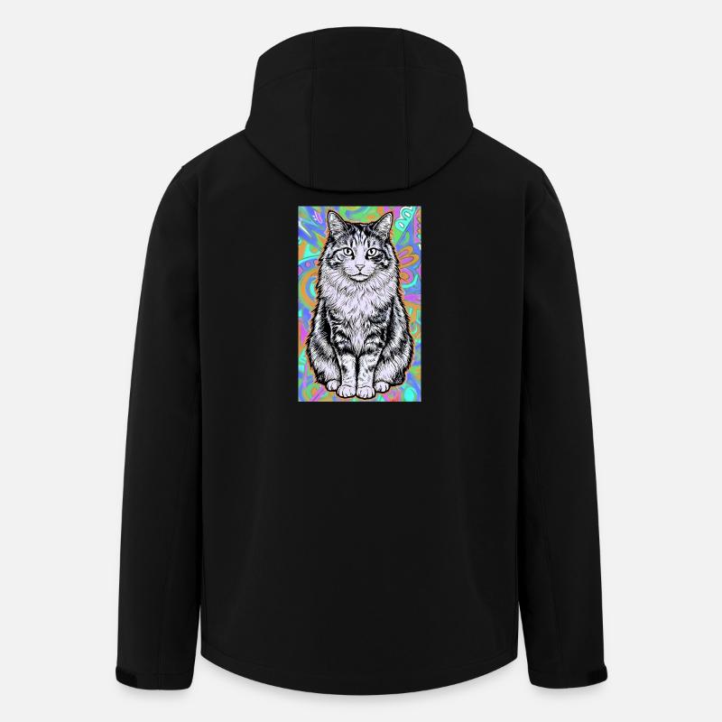 cat - Men’s Recycled Softshell Jacket by Stanley/Stella - black