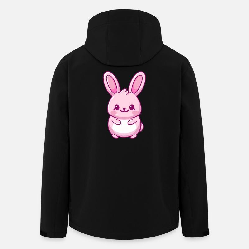 lapin kawaii mignon - Veste softshell homme en polyester recyclé Stanley/Stella - noir