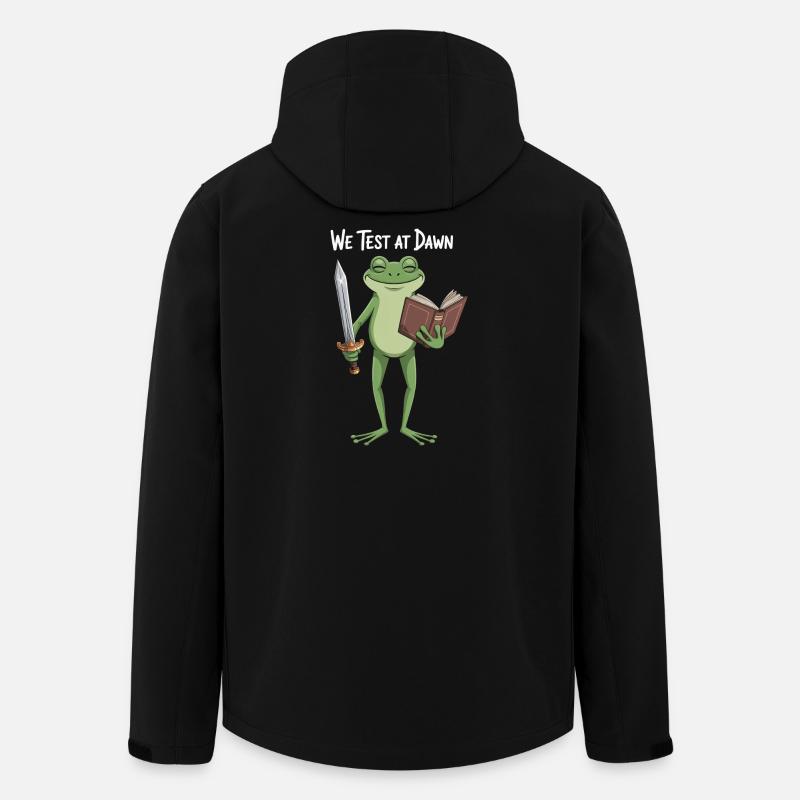 Froschritter im Morgengrauen - Recycelte Männer Softshell-Jacke von Stanley/Stella - Schwarz