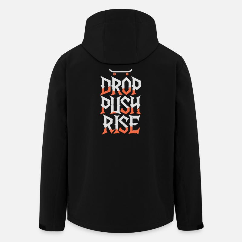 Drop Push Rise - Veste softshell homme en polyester recyclé Stanley/Stella - noir