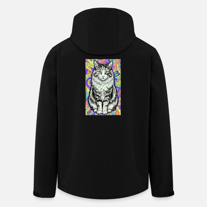 chat - Veste softshell homme en polyester recyclé Stanley/Stella - noir