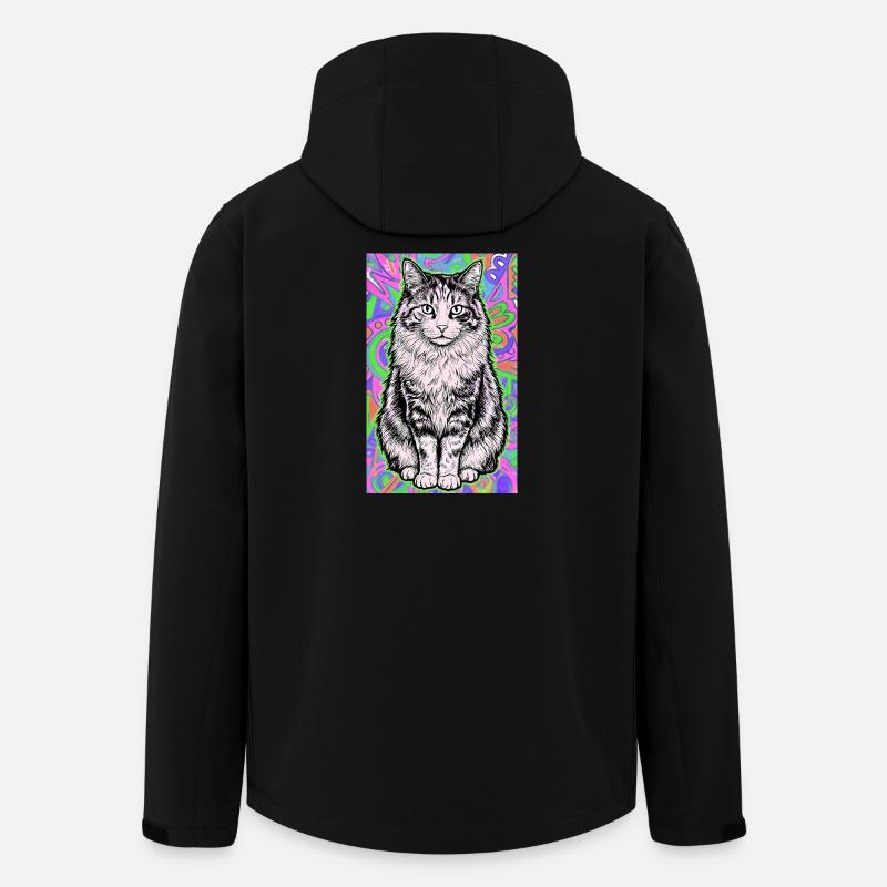 cat - Men’s Recycled Softshell Jacket by Stanley/Stella - black