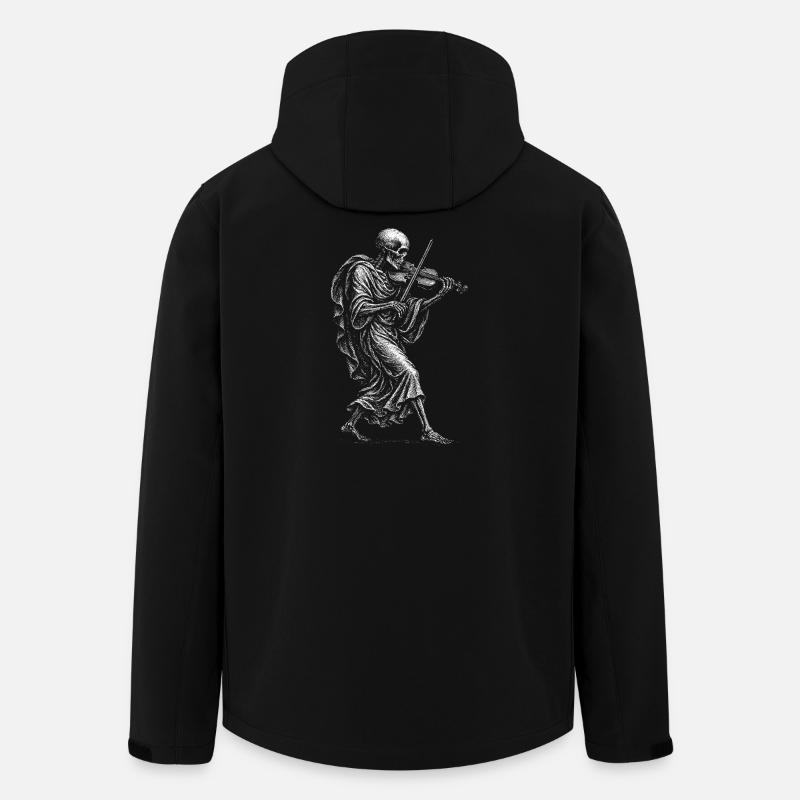 Squelette jouant du violon - Veste softshell homme en polyester recyclé Stanley/Stella - noir