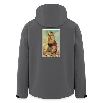 Marmots Groundhog - Men’s Recycled Softshell Jacket by Stanley/Stella - anthracite - Back - AI Model Male 185 light (185cm)